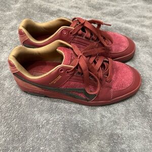 Puma Burgundy and Black Sneakers